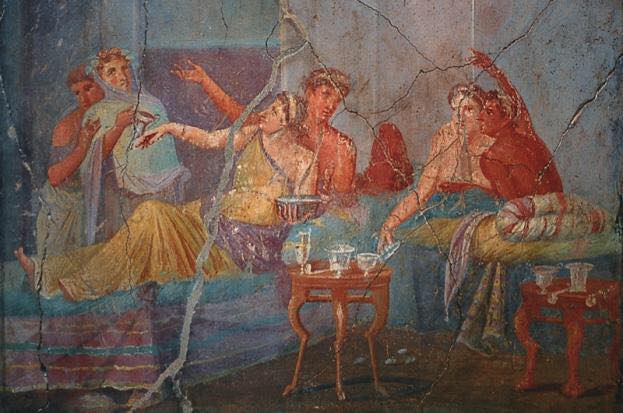 West Wall of the Triclinium house of the chaste lovers